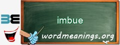 WordMeaning blackboard for imbue